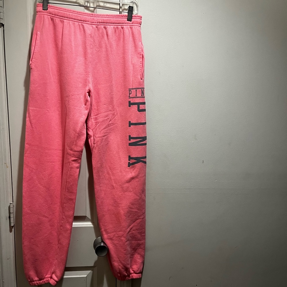 Pink Victoria's Secret joggers/ Sweatpants - Picture 1 of 9